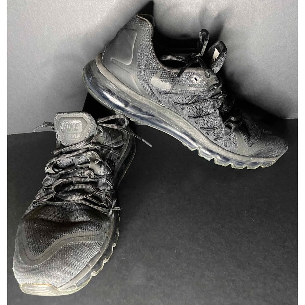 Nike Air Max 2015 Triple Black Shoes Mens 12.5 Running Sneakers 698902-020